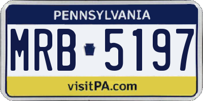 PA license plate MRB5197