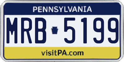 PA license plate MRB5199