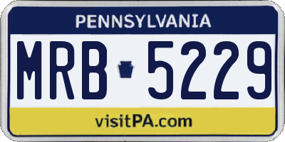 PA license plate MRB5229