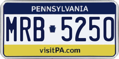 PA license plate MRB5250