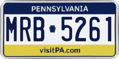 PA license plate MRB5261