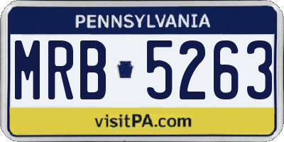 PA license plate MRB5263