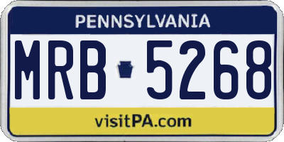 PA license plate MRB5268