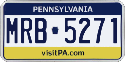 PA license plate MRB5271