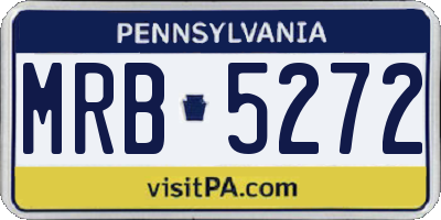 PA license plate MRB5272