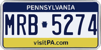 PA license plate MRB5274