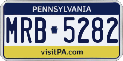 PA license plate MRB5282