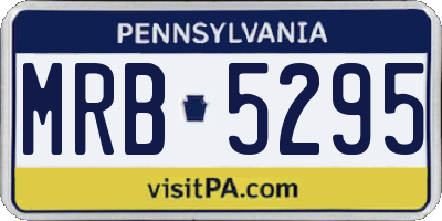 PA license plate MRB5295