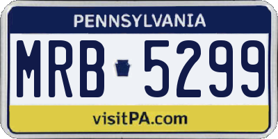 PA license plate MRB5299