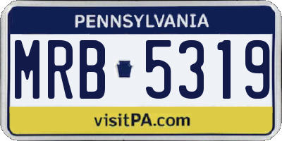 PA license plate MRB5319