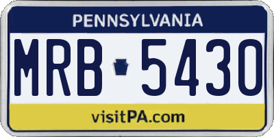 PA license plate MRB5430