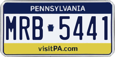 PA license plate MRB5441