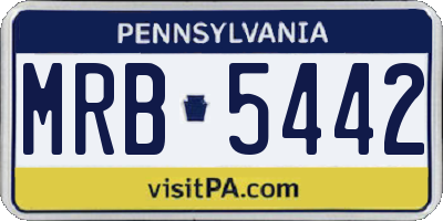 PA license plate MRB5442