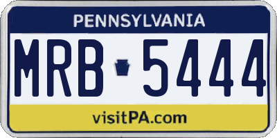 PA license plate MRB5444