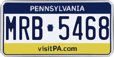 PA license plate MRB5468