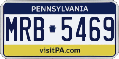 PA license plate MRB5469