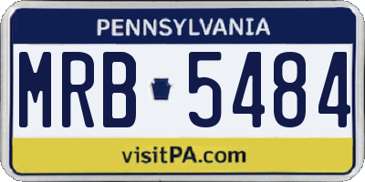 PA license plate MRB5484