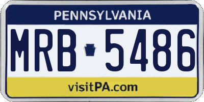 PA license plate MRB5486