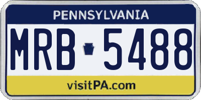 PA license plate MRB5488