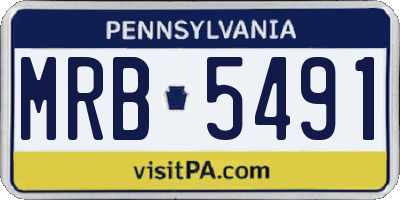 PA license plate MRB5491