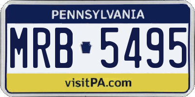 PA license plate MRB5495