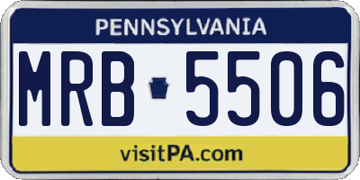 PA license plate MRB5506