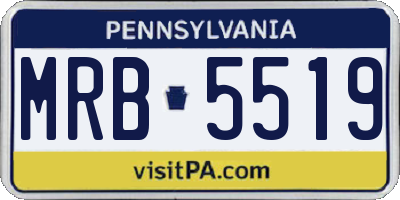 PA license plate MRB5519