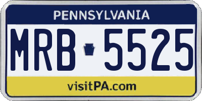 PA license plate MRB5525