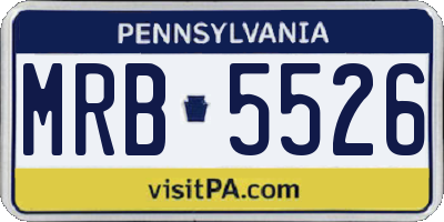 PA license plate MRB5526