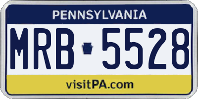 PA license plate MRB5528