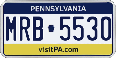 PA license plate MRB5530