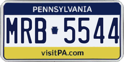 PA license plate MRB5544
