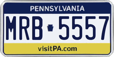 PA license plate MRB5557