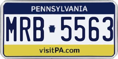 PA license plate MRB5563