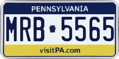 PA license plate MRB5565