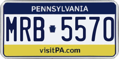 PA license plate MRB5570