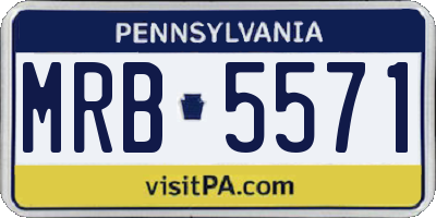 PA license plate MRB5571