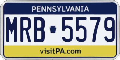 PA license plate MRB5579