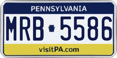 PA license plate MRB5586