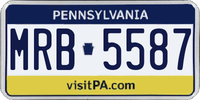 PA license plate MRB5587