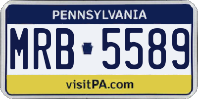 PA license plate MRB5589
