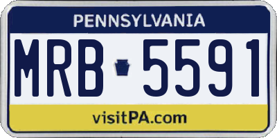 PA license plate MRB5591