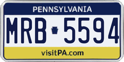 PA license plate MRB5594