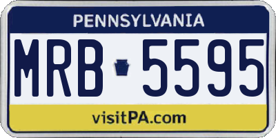 PA license plate MRB5595