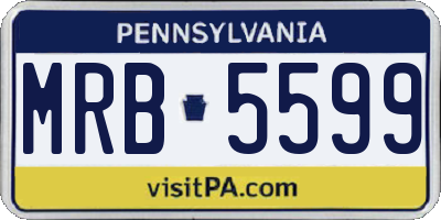 PA license plate MRB5599