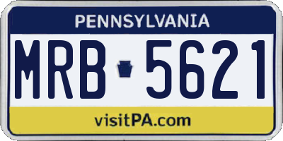 PA license plate MRB5621