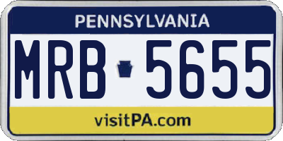 PA license plate MRB5655
