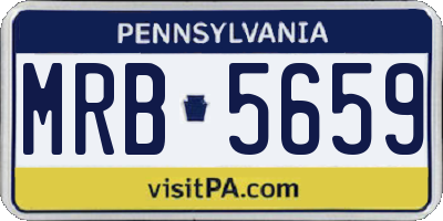 PA license plate MRB5659