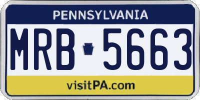 PA license plate MRB5663