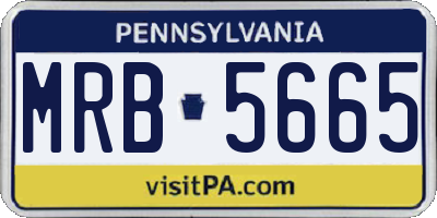 PA license plate MRB5665